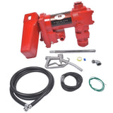 ZUN Red 12 Volt 20 GPM Fuel Transfer Pump w/ Nozzle Kit for Car Truck Tractor Diesel Gas Gasoline 52418460