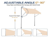 78.7"D x 47.2"W x"H Retractable Awning Khaki 14341534