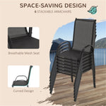 ZUN Outdoor dining table and chair package with umbrella 92203368