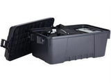 Trunk, Black, Small, 56-Quart Lockable Storage Box 65345953