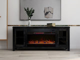 86 inch Electric Fireplace TV Console for TVs up to 95 inches, Minimal Assembly, Clove Finish B108P160243