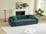 87-inch Curved Convertible Sofa Recliner, 2-in-1 Fold-Out Sofa Bed, with Pull-Out Base and Deep Seat W3505P465317