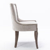 ZUN Furniture,Ultra Side Dining Chair,Thickened fabric chairs with neutrally toned solid wood legs, 17095092