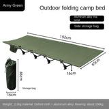 ZUN Ultralight Portable Folding Bed - Durable Aluminum Alloy Design for Seamless Camping, Hiking & 39822429