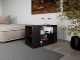 Wengue Side Table in Melamine with Open Storage B062P290234
