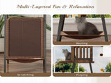 Modern Cat Tree, 58-Inch Cat Tower for Large Cats, Maine Coon Cat Tree with Scratching Board, Large W2641P460041