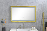 ZUN 42 in. W x24 in. H Oversized Rectangular Framed LED Mirror Anti-Fog Dimmable Wall Mount Bathroom W928P178372