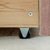 King Size Upholstered Bed ,comfortable upholstered bed frame, Chenille fabric, with headboard and W487P235312