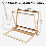 ZUN Folding Hardwood Guitar Case Stand for Electric Guitar, Bass, or Acoustic Guitars Hard Case,Save 07142406