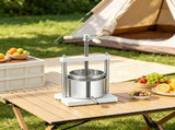 1.45 Gal/5L Manual Fruit Wine Press, Dual Stainless Steel Barrels with Triangular Handle, for Apple, 80528198