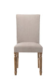 Leventis Cream Linen & Weathered Oak Finish Side Chair B2726P298629