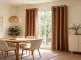 52 x 84 Inch Natural Linen Curtains 2 Panels Set Grommet Light Filtering Burlap Drapes 38861439