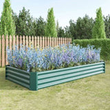 ZUN Raised Garden Bed Kit - Metal Raised Bed Garden 7.6x3.7x0.98ft for Flower Planters, Vegetables Herb 34525789