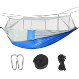 ZUN Camping Hammock, Portable Double Hammock with Net,600lbs Load 2 Persons Hammock w/Mosquito Net 83835081