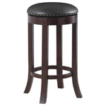 ZUN Dark Brown and Medium Brown Swivel Bar Stools B062P145684