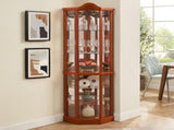 Glass Cabinet Lighted Corner Cabinet Corner Display Curio Cabinet, Glass Display With 44818203