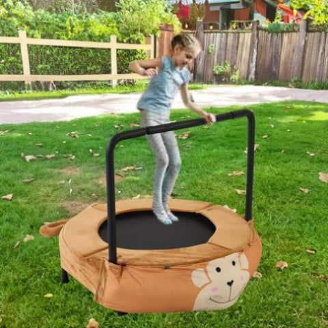 ZUN XTP009 Assembled children's trampoline happy expression outdoor and indoor dual-use MONKEY black and W1711P180845