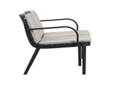 Luna Outdoor Patio PP Loveseat, Black Frame with Beige Cushion N775P272741B