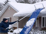 6.1 m 5-Section Extendable Roof Snow Rake with Wheels Aluminum Pole & Aluminum Frame, PE Blue 13913942
