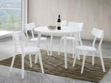 ZUN Roma Contemporary White Round Dining Table T2574P165164