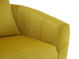 360&deg Swivel Accent Chair, Modern Velvet Fabric Living Room Armchair with Fluffy Cushions, Comfy 48567162