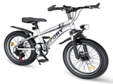 24" Kids Mountain Bike for Boys and Girls Ages 7-12 - 7-Speed Gears, Dual Disc Brakes, Shock 00913964