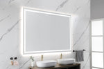 ZUN 84in. W x 48in. H Oversized Rectangular Black Framed LED Mirror Anti-Fog Dimmable Wall Mount W127294620