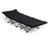 Folding Camping Cot Bed with Soft Pad, Portable Outdoor Cot, Adults Sleeping Bed for Home Office Nap 92690185