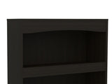 Bookcase, Three Shelves, Double Door Cabinet, Metal Hardware, Black B097132973