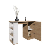 Allen 47" Wide Kitchen Island One Cabinet and Five Shelves, Bar Table, Dinning Table. Pub Table B200P286929