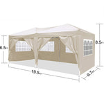 ZUN 10'x20' EZ Pop Up Canopy Outdoor Portable Party Folding Tent with 6 Removable Sidewalls Carry Bag 95814633