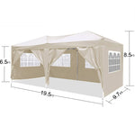 ZUN 10'x20'Pop Up Canopy Outdoor Portable Party Folding Tent with 6 Removable Sidewalls + Carry Bag + 52582452