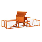 ZUN Large three box rabbit cage,for Indoor and Outdoor Use, orange W2181P163957