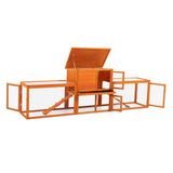 ZUN Large three box rabbit cage,for Indoor and Outdoor Use, orange W2181P163957