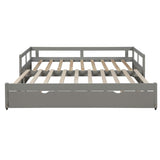 Extending Daybed with Trundle, Wooden Daybed with Trundle, Gray WF194887AAE