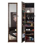 ZUN Full Length Mirror 360&deg; Swivel Jewelry Cabinet W2512P175602