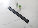 24 Inch Offset Linear Drain with Reversible Flat & Tile Insert Cover, 304 Stainless Steel W2287P480790
