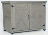 Potting Bench with Storage Cabinet and Metal Table Top for Outdoor Patio,Outdoor Work Station Table 23479910