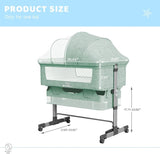 Baby Bassinet Bedside Sleeper 3 in 1 Bedside Crib, Adjustable Portable Bed for Infant/Baby/New born, 54148223
