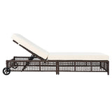 TREXM Outdoor Lounge, Patio Chaise Lounge with 5-Position Backrest, Rattan Outdoor Lounge N715P207900D