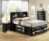 1Pc Contemporary 8 Drawer Dresser Black Finish Solid Wood Wooden Bedroom Furniture B011P216697