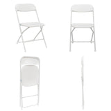 4pcs Injection Molding Classic Garden Plastic Folding Chair White 58509181