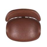 30" Mid-Century Modern Upholstered Swivel Barstool, Walnut Cognac 67493.00PUCOGN