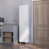 Clarno Tall Storage Cabinet, Single Door with Broom Hangers B128P148688
