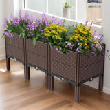47.2x15.7x19.6in Raised Garden Beds Outdoor, Polypropylene Planter Boxes Outdoor for Vegetables, W3101P314485