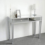 Mirrored Makeup Table Desk Vanity for Women with 2 Drawers 88645439