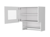 Nolan White Spice and Towel Rack Kitchen Wall Cabinet B062P175097