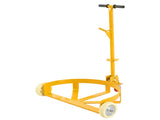 55 Gallon Drum Dolly, 1200lbs capacity, with 2 fixed PU Wheels and 1 swivel wheel - Low Profile W2019P296677
