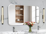 Bathroom Vanity Mirror for Over Sink 40" 32" Rectangle Silver Mirror with Round Corner for Bedroom T3177P296180