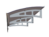 79" x 34" Window Awnings Door Entrance Canopy, Aluminum Alloy Bracket, 0.137 Inch Thick Crystal W2205P180079